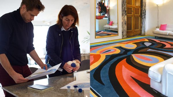 Signatures Singulières - manufacture des tapis de Bourgogne - Odile Dhavernas -Pucci - savoir-faire français - Tapis tuftés - Tapis coloré