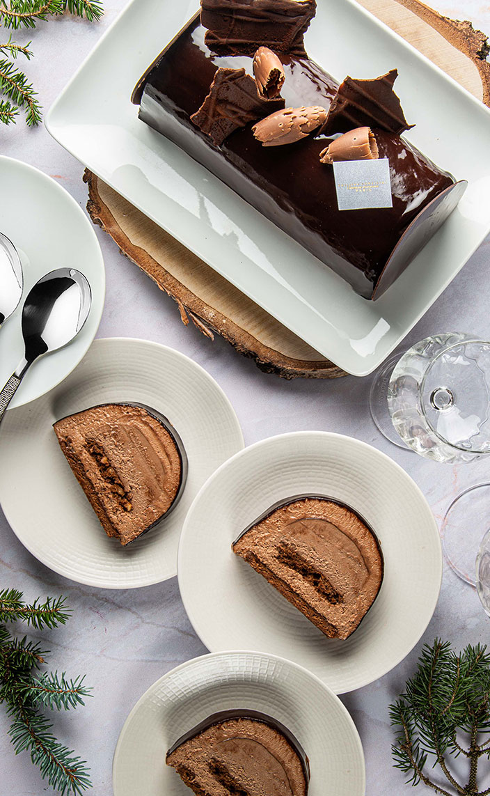 maison philippe conticini - buche de noel au chocolat 2020 - signatures singulieres