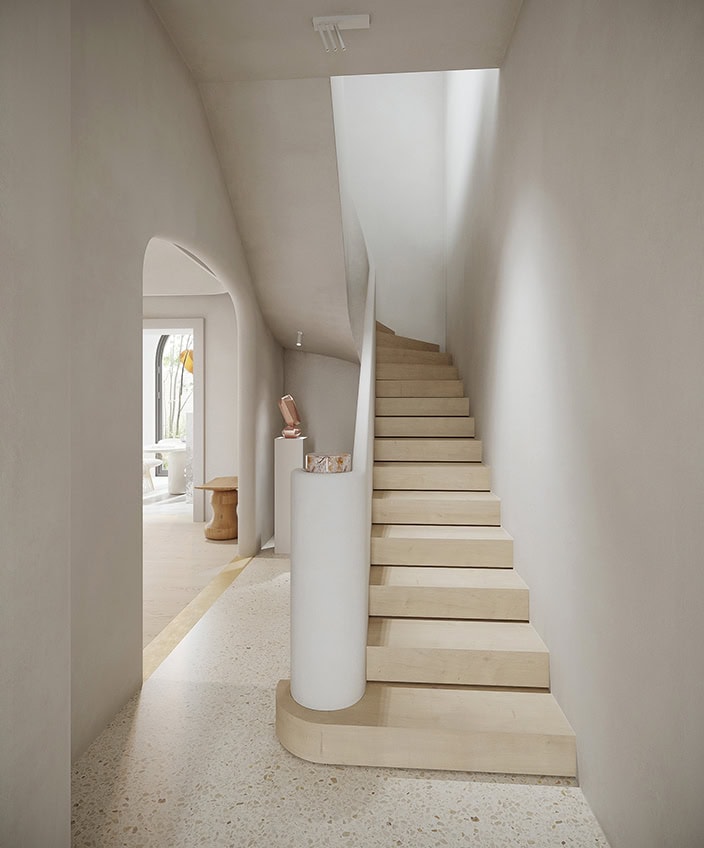 escalier en pierre et platre - delphine maumot